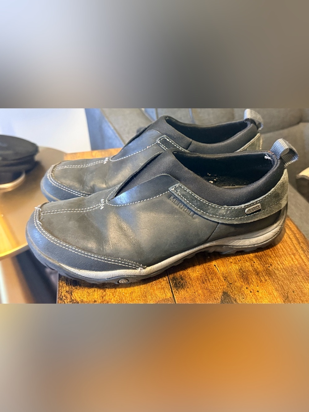 Merrell Dewbrook Moc Grey Active Heat Hiking Moccasin 7.5 Slip On Waterproof
